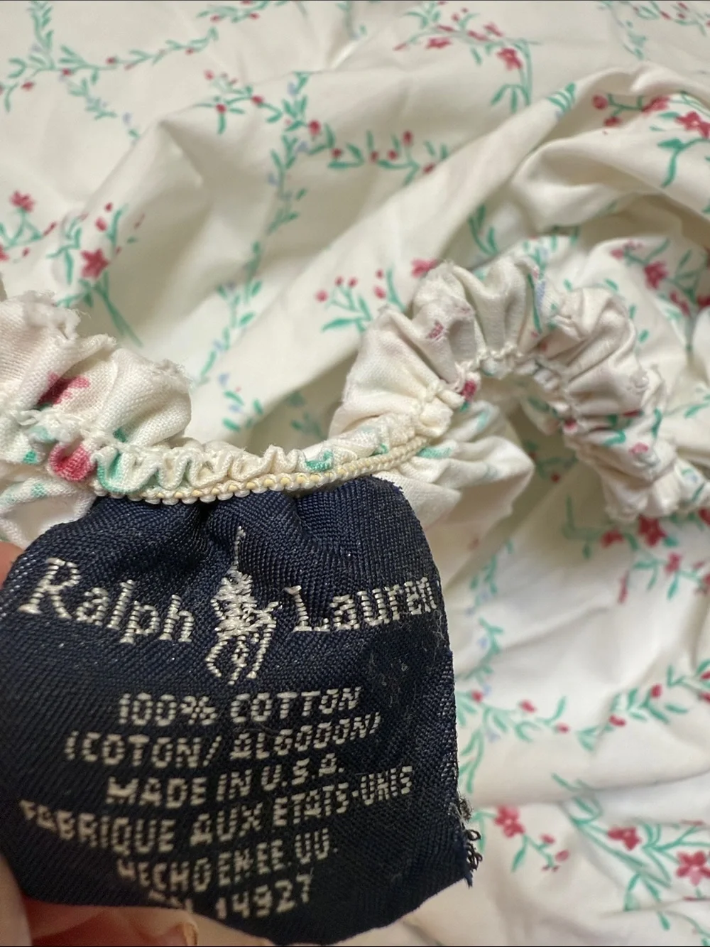 TWIN Ralph Lauren Rose Print Duvet Cover plus coordinating sheets/pillowcases